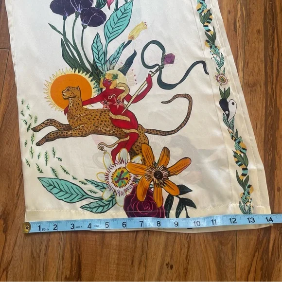 ALÉMAIS Meagan Novelty Printed 100% Silk Pants Size US 2 - Picture 12 of 16